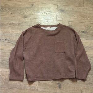 Oversized Cropped Women’s pocket long sleeve